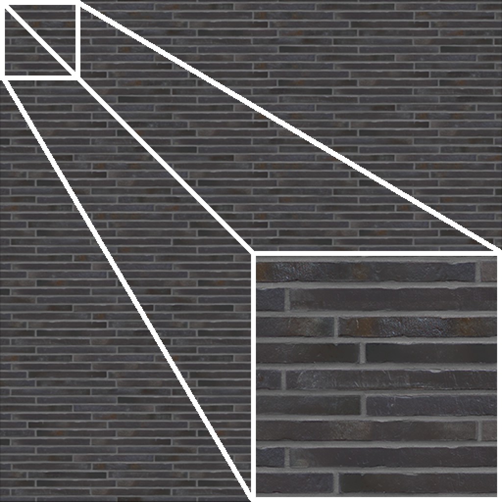Tileable Long Dark Brick Wall Texture preview image 4
